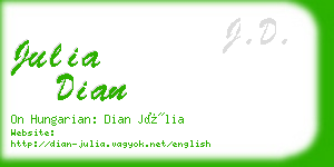 julia dian business card